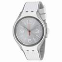 Swatch Go Dance Silver Dial White Silicone Men's Watch YES4005