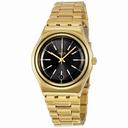 Swatch Irony Last Run Black Dial Gold-plated Ladies Watch YLG405G