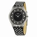Swatch Lights On Black Dial Black Fabic Unisex Watch SFM128