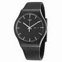 Swatch Mono Black Dial Black Rubber Strap Men's Watch SUOB720