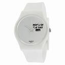 Swatch Mood Board White Dial White Silicone Ladies Watch GW706