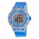 Swatch O-Tini Skeleton Dial Blue Plastic Unisex Sports Watch SUUK103