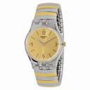 Swatch Originals Enilorac Gold Dial Two-tone Expansion Ladies Watch LK351B