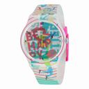 Swatch Originals Go Happy Multi-Colored Dial Multi-Colored Silicone Unisex Watch SUOZ196