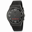 Swatch Originals Non Vedo Lora Black Dial Black Silicone Unisex Watch SUOB107