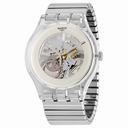 Swatch Originals Silver Skeleton Dial Stainless Steel Men's Watch SUOK105FB