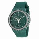 Swatch Racing Roar Chronograph Green Dial Green Silicone Unisex Watch SUSG403