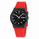 Swatch Red Grin Black Dial Ladies Casual Watch GB754