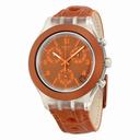 Swatch Rouille Chronograph Orange Plastic Men's Watch SVCK4073