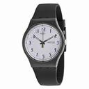 Swatch Secret Service Grey Dial Black Silicone Unisex Watch Grey