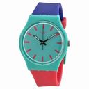 Swatch Shunbukin Green Dial Blue and Pink Silicone Rubber Unisex Watch GG215