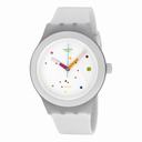 Swatch Sistem Automatic White Dial White Rubber Men's Watch SUTW400