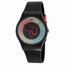 Swatch Speed Around Multi-Colored Dial Black Silicone Unisex Watch GB277