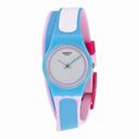 Swatch Tropical Beauty White Dial White Pink and Blue Silicone Ladies Watch Ll117