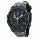 Swatch Urban Jungle Chronograph Black Dial Camouflage Silicone Rubber Unisex Watch SUSB403