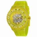 Swatch Yellow Lemon Profond Transparent Dial Translucent Lemon Yellow Silicone Unisex Watch SUUJ101