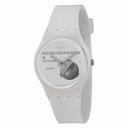 Swatch Yrettab Light Grey Dial White Silicone Unisex Watch GW170