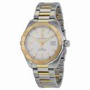 Tag Heuer Aquaracer Automatic White Dial Steel and 18kt Yellow Gold Men's Watch WAY2151.BD0912