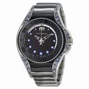 TechnoMarine Blue Manta Black Dial Stainless Steel Ladies Watch 213005