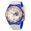 Technomarine Cruise Beach Chronograph White Dial White Silicone Unisex Watch 114005