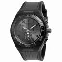 Technomarine Cruise California Chronograph Black Dial Black Silicone Black Canvas Men's Watch 115008