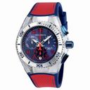 Technomarine Cruise California Chronograph Blue Dial Blue Silicone Red Canvas Unisex Watch 115016