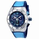 Technomarine Cruise California Chronograph Blue Dial Light Blue and Blue Canvas Men's Watch 115069