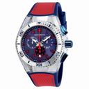 Technomarine Cruise California Chronograph Blue Dial Red and Blue Canvas Men's Watch 115071