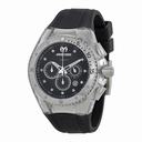 Technomarine Cruise Chronograph Black Dial Black Rubber Ladies Watch 111043