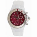 TechnoMarine Cruise Chronograph Red Dial White Ceramic Ladies Sports Watch 110078
