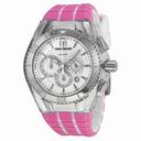 Technomarine Cruise Chronograph White and Pink Silicone Ladies Watch 112024