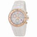 TechnoMarine Cruise Chronograph White Dial Diamond White Ceramic Ladies Watch 110033C
