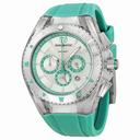 Technomarine Cruise Lipstick Chronograph Hologram Dial Turquoise Strap Ladies Watch 112032