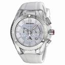 TechnoMarine Cruise Lipstick Chronograph Hologram Dial White Silicone Unisex Watch 112033