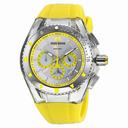 TechnoMarine Cruise Lipstick Chronograph Hologram Dial Yellow Silicone Unisex Watch 112031
