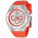 Technomarine Cruise Lipstick Coral Rubber Strap Chronograph Ladies Watch 111014