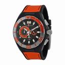 TechnoMarine Cruise Locker Chronograph Black Dial Orange Nylon and Silicone Strap Casual Men's Watch 112011B