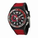 TechnoMarine Cruise Locker Chronograph Black Dial Red Nylon and Silicone Strap Casual Men's Watch 112012B