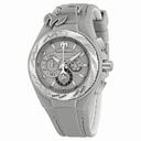 TechnoMarine Cruise Locker Chronograph Grey Dial Grey Rubber Ladies Watch 113017