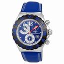 Technomarine Cruise Magnum Moon Sun Blue Dial Leather Strap Men's Watch 208010-1
