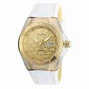 Technomarine Cruise Monogram Gold Dial White Silicone Men's Watch 115152