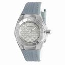 Technomarine Cruise Monogram Silver Dial Grey Silicone Ladies Watch 115157