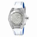 Technomarine Cruise Monogram Silver Dial White Silicone Ladies Watch 115155