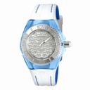 Technomarine Cruise Monogram Silver Dial White Silicone Ladies Watch 115158