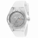 Technomarine Cruise Monogram Silver Dial White Silicone Unisex Watch 115060