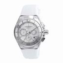 Technomarine Cruise Original Chronograph Antique Silver Dial White Silicone Ladies Watch 115038