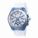 Technomarine Cruise Original Chronograph Antique Silver Dial White Silicone Men's Watch 115055