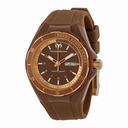 Technomarine Cruise Sport Snow Brown Dial Brown Silicone Unisex Watch 110062