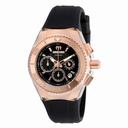 Technomarine Cruise Star Chronograph Black Dial Black Silicone Ladies Watch 115033