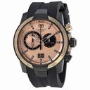 Technomarine Lord Noir Chronograph Gold Dial Black Silicone Unisex Watch 613001